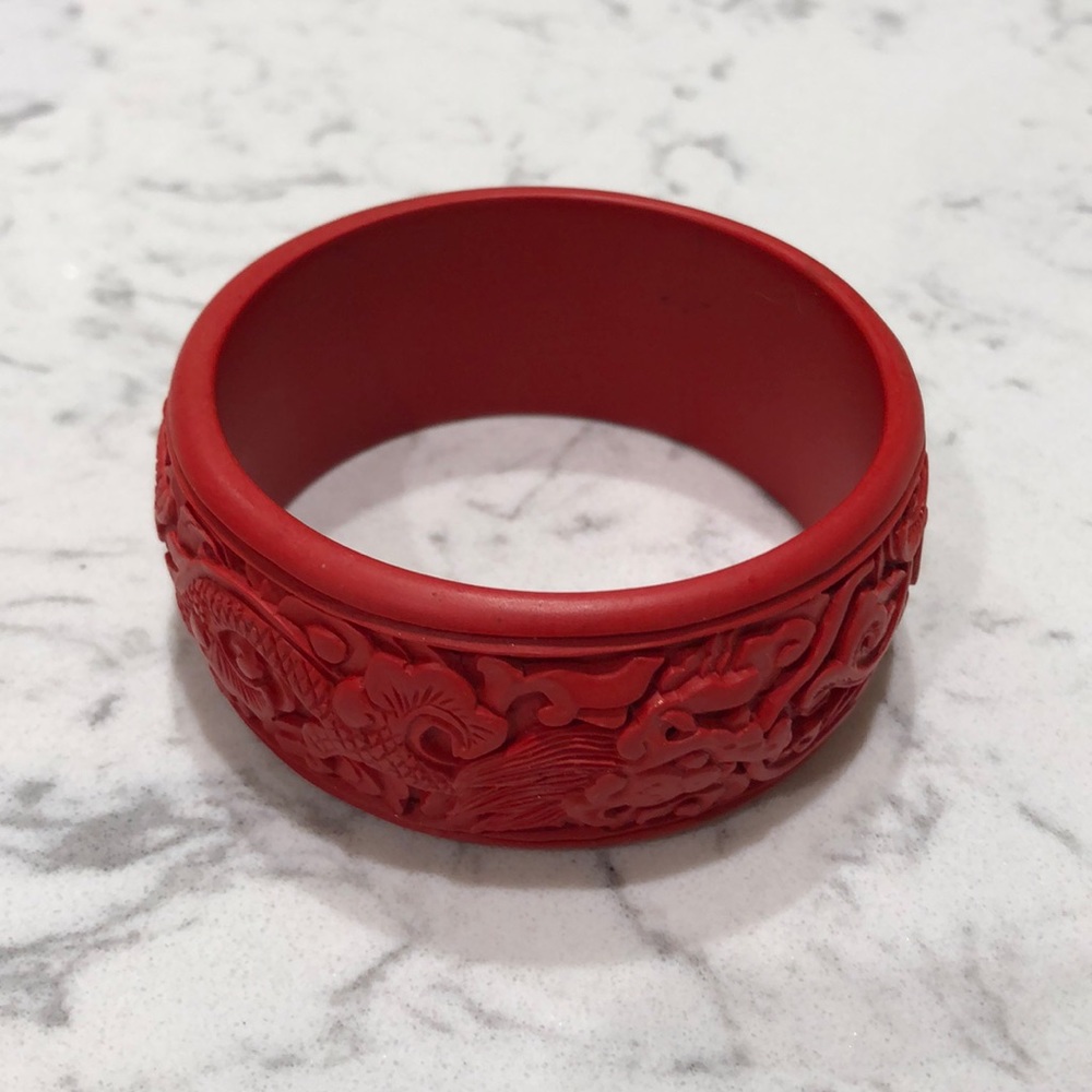 Red Chinese Bangle - Picture 3 of 3